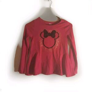 Disney Jumping Beans Red/ Maroon Color Changing Sequin Minnie Mouse Girls 6X